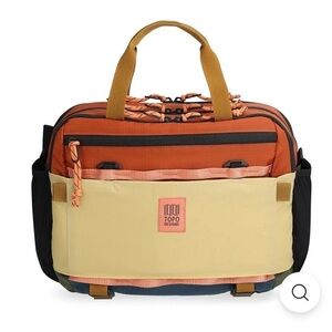 Topo Designs Orange and Cream Duffel Bag